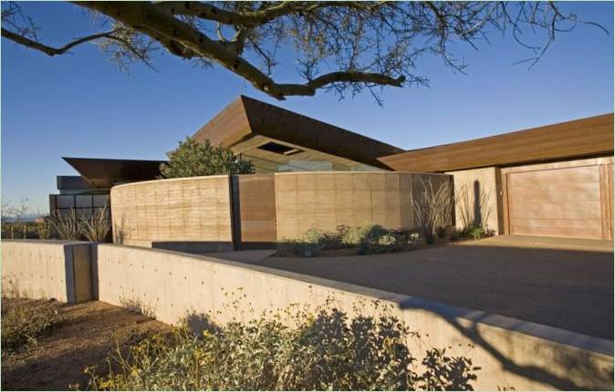 L'extérieur de la maison Desert Wing