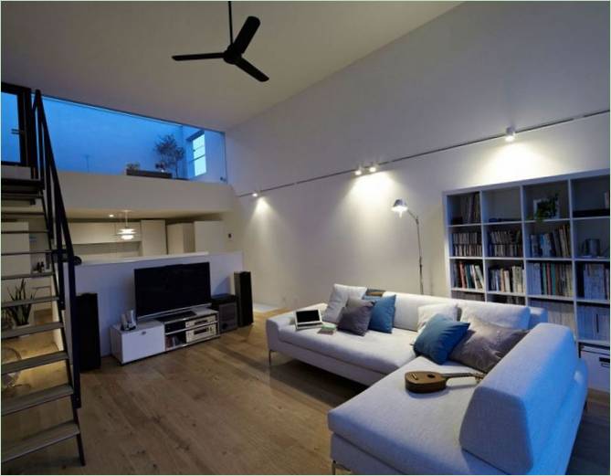 Design intérieur du salon de la maison Hiyoshi