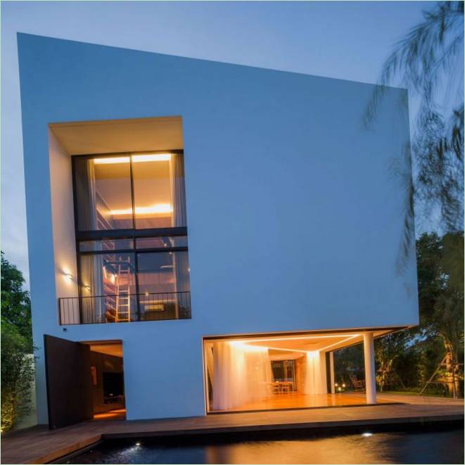 Conception d'une maison d'angle Baan Moom