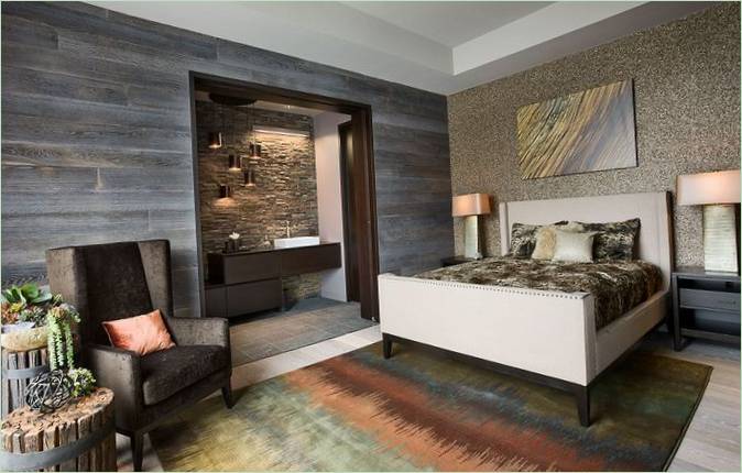 Aménagement intérieur d'une chambre d'amis à la résidence Lower Foxtail