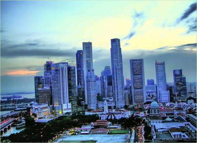 Une vue de Singapour la nuit