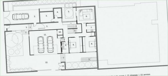 Plan du rez-de-chaussée d'une maison de campagne de luxe aux États-Unis
