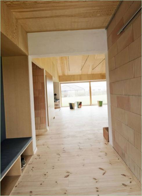 Intérieur d'une maison en briques au Danemark