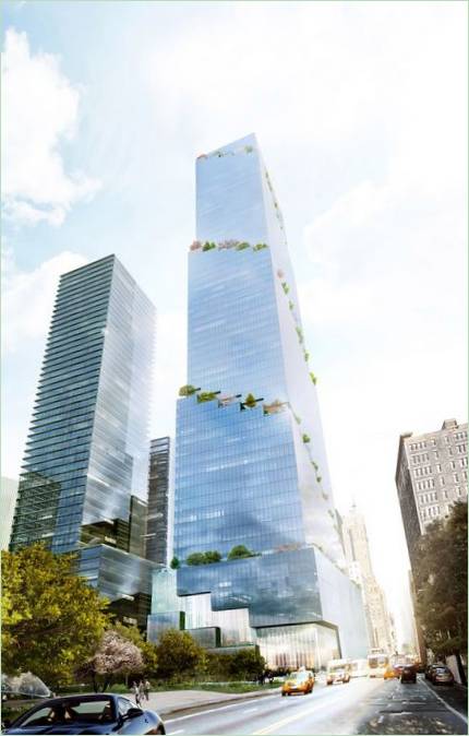 Projets de Bjarke Ingels, un jeune architecte danois, pour la façade d'un bureau à New York
