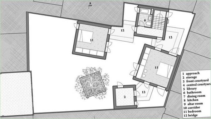 Plans d'étage de la Maison des arbres de Vo Trong Nghia Architects