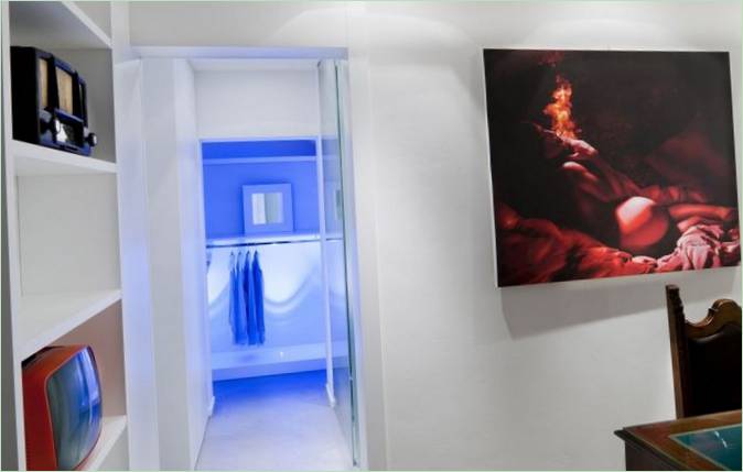 Vestiaire du Garage Design cottage en Italie