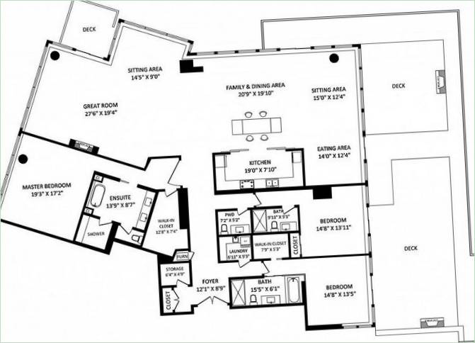 Plans d'étage de l'appartement