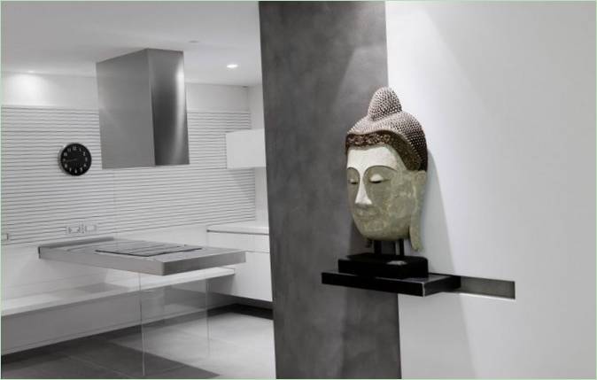 Le coin cuisine du chalet Garage Design en Italie