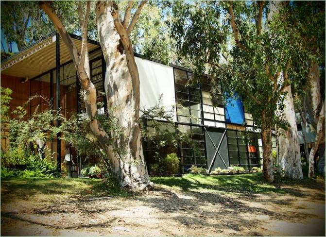 Extérieur de la Eames House par Charles et Ray Eames