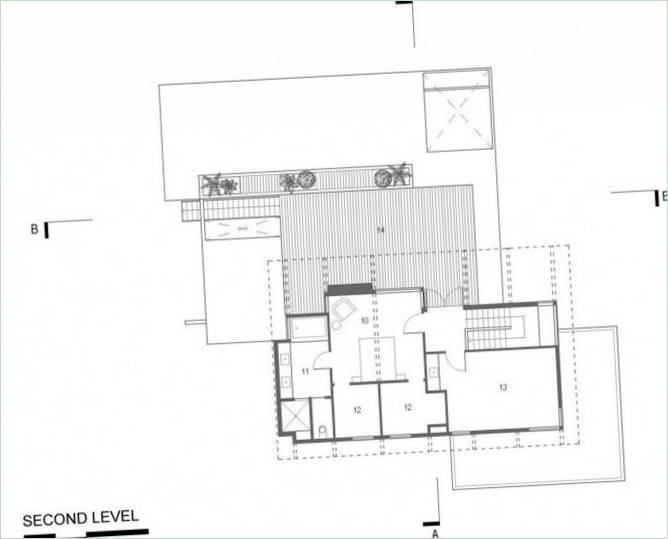 Projet de maison de ville de la résidence Barton Hills : plan de la maison