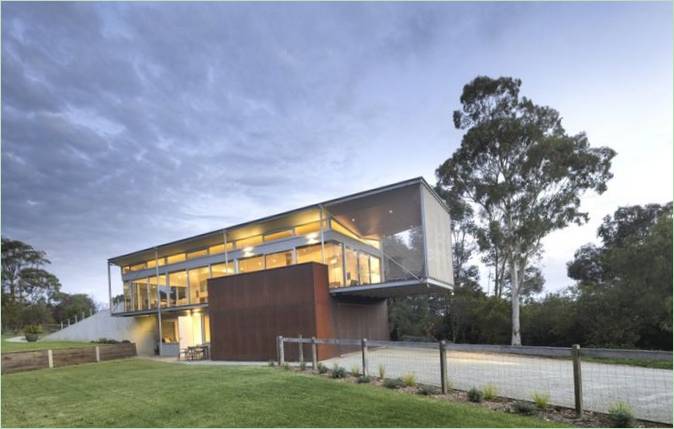 Une maison insolite avec une large terrasse en Australie