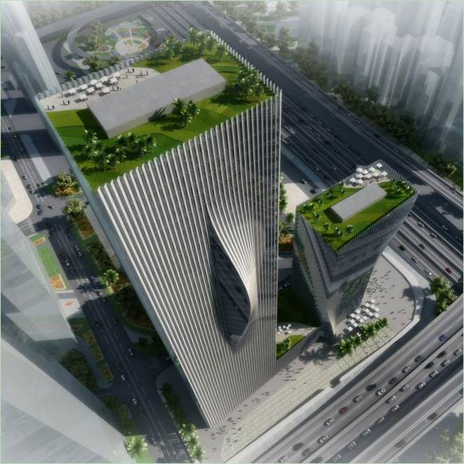 Les projets de Bjarke Ingels, un jeune architecte danois, le bâtiment de Shenzhen. Photo 1