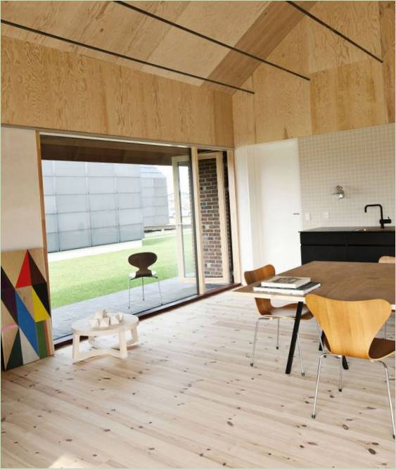 L'intérieur de la Brick House au Danemark