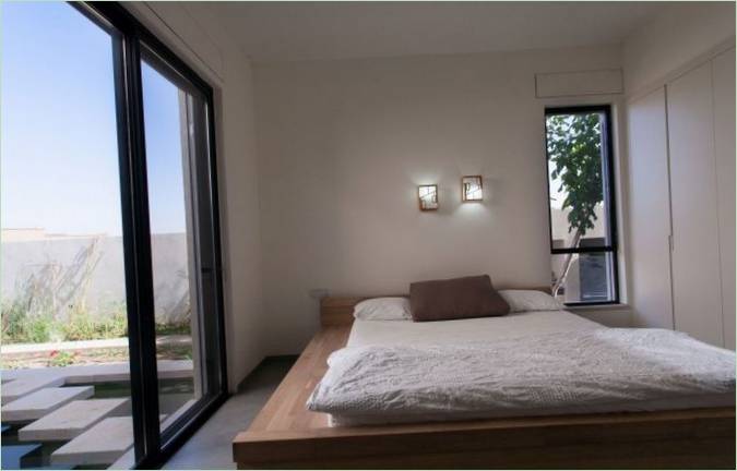 Intérieur de chambre à coucher dans des couleurs claires