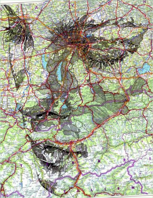 Portrait sur la carte