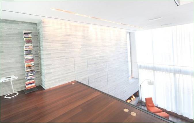 Finition des murs en quartzite gris