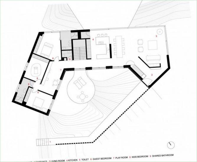 Le plan de l'insolite maison Varatojo