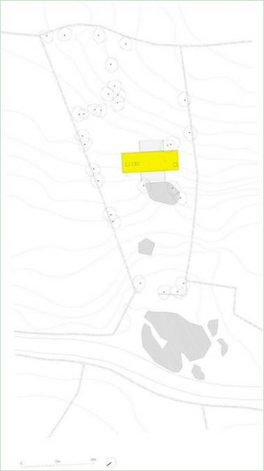Plan de la maison de campagne en bois