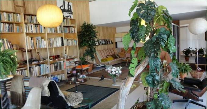 Design intérieur du salon de la maison Eames