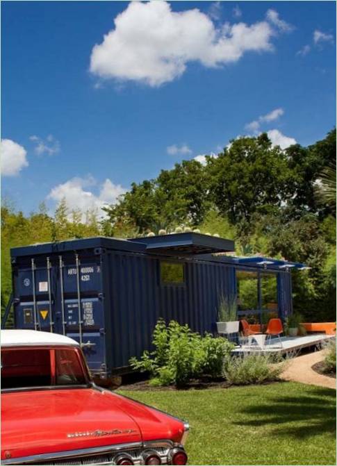 Le patio de la maison container