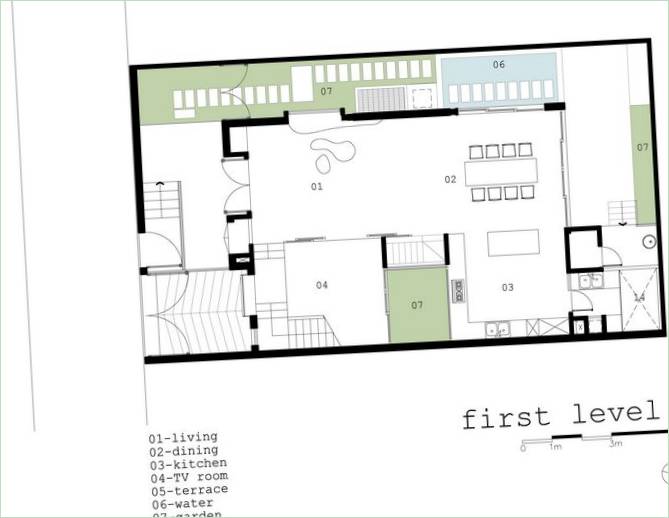 Plan d'étage de la maison privée 2H House