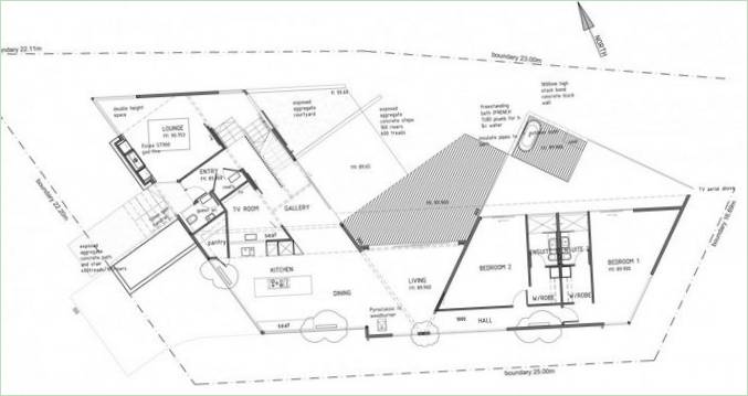 Plan détaillé de la maison de la rue Dublin par Kerr Ritchie en Nouvelle-Zélande