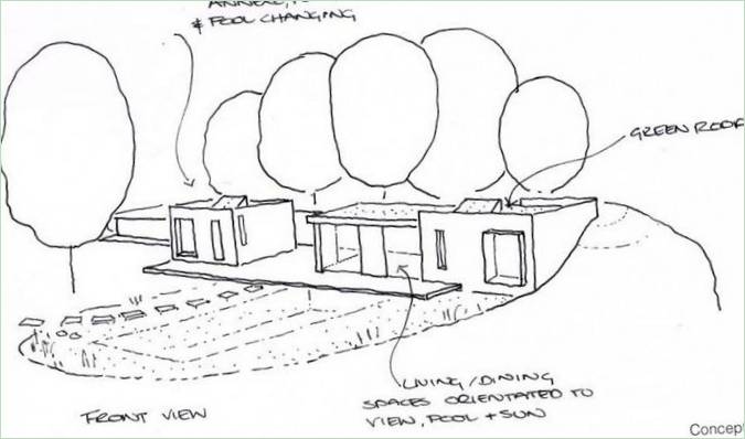 Plan détaillé d'une cabane dans la forêt par PAD Studio