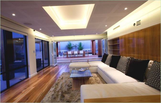 Intérieur du salon au Hillarys Mansion, Australie