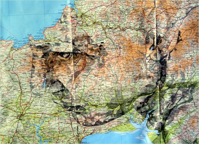 Portrait sur la carte