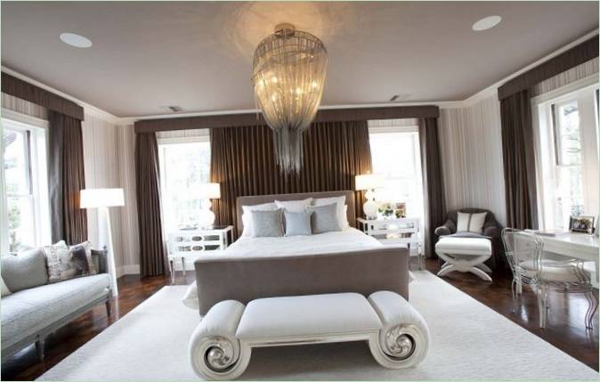 Design intérieur de chambre à coucher de luxe