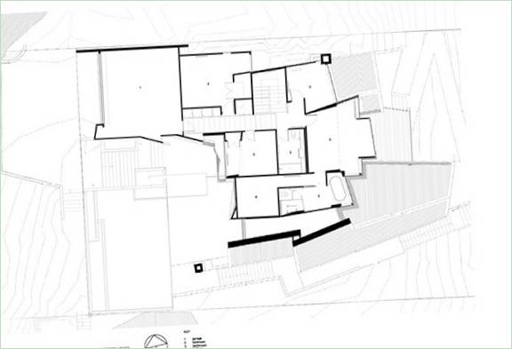 Plan de maison avec vue sur les jardins botaniques de Wellington, par Parsonson Architects