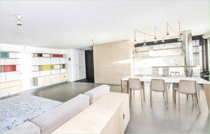 Aménagement intérieur d'un appartement par Dotdot en Suisse