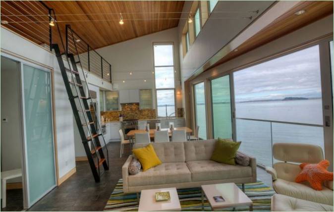 Conception de la maison du tsunami par Designs Northwest Architects sur l'île de Camano
