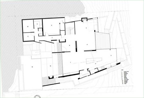 Plan de maison avec vue sur les jardins botaniques de Wellington par Parsonson Architects