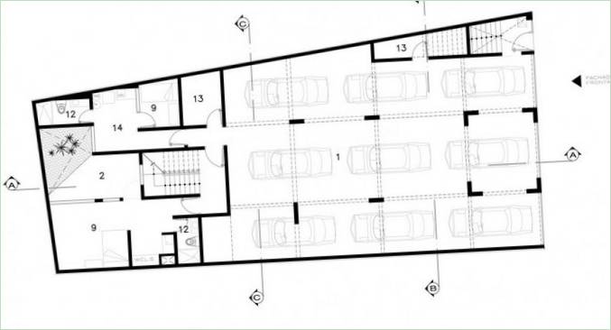 Croquis détaillé de la disposition de l'ensemble du terrain de Cristal House