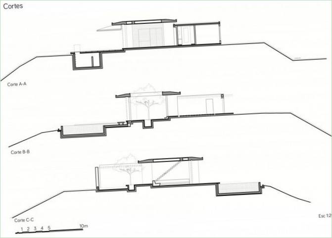 Plans des étages de la maison de campagne Casa 7A en Colombie