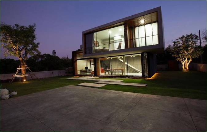 Une maison moderne pour les kayaks W House par IDIN Architects
