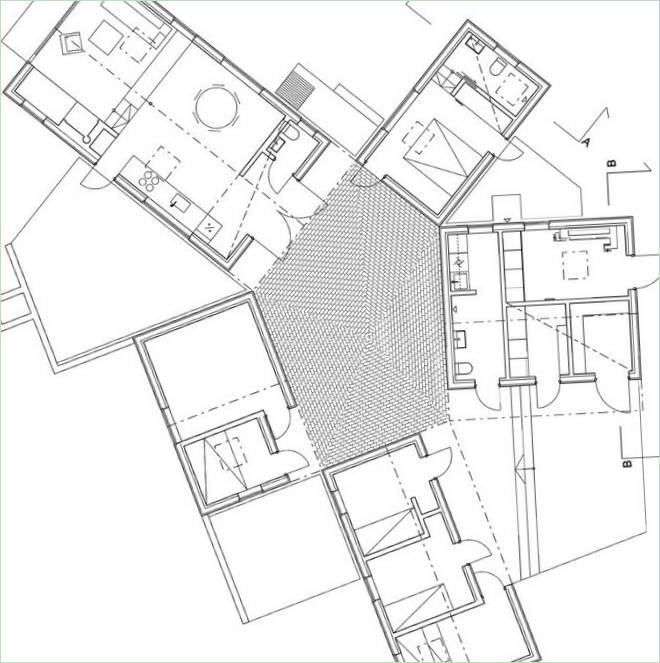 Plans d'étage d'une maison en Norvège