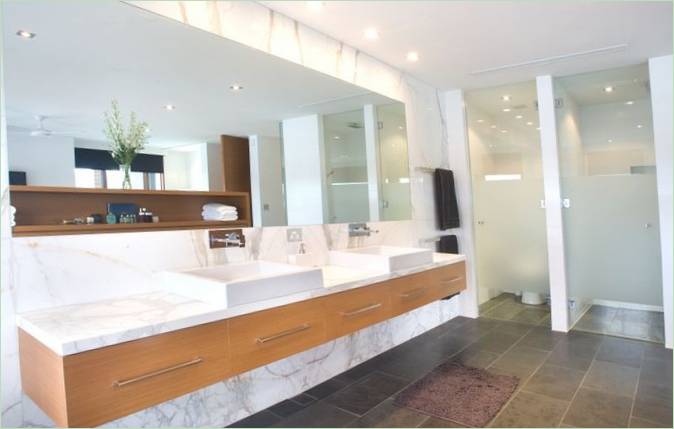 La salle de bain de la villa Amalfi Drive en Australie