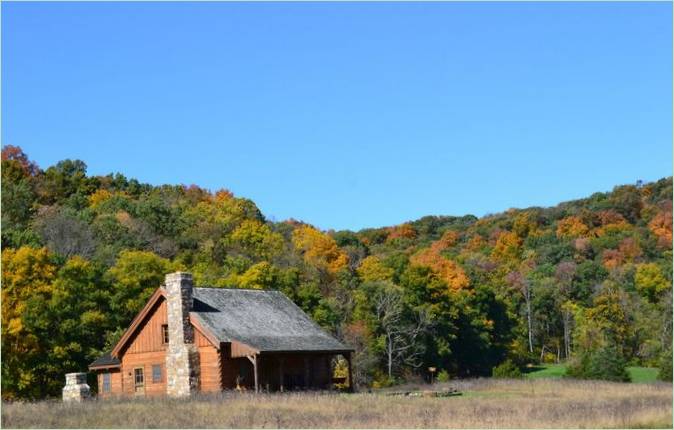 Chalet en rondins dans la vallée de Shenandoah