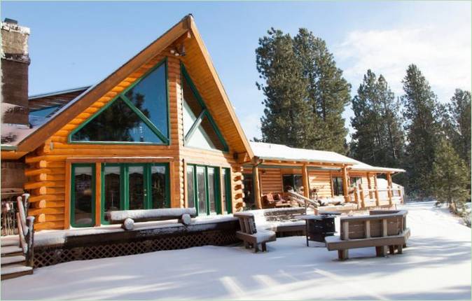 Cabane en rondins dans l'Oregon