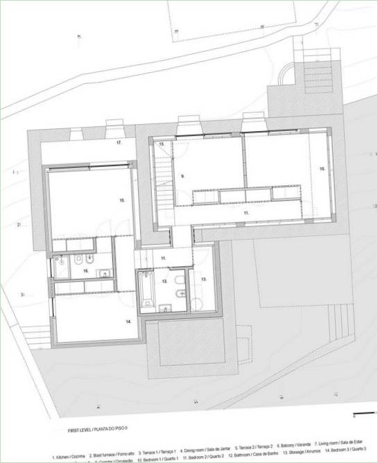 Plan d'étage de la Casa E/C