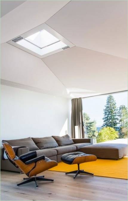 Le design élégant de la villa minimaliste moderne 4 Maisons à cour en Suisse
