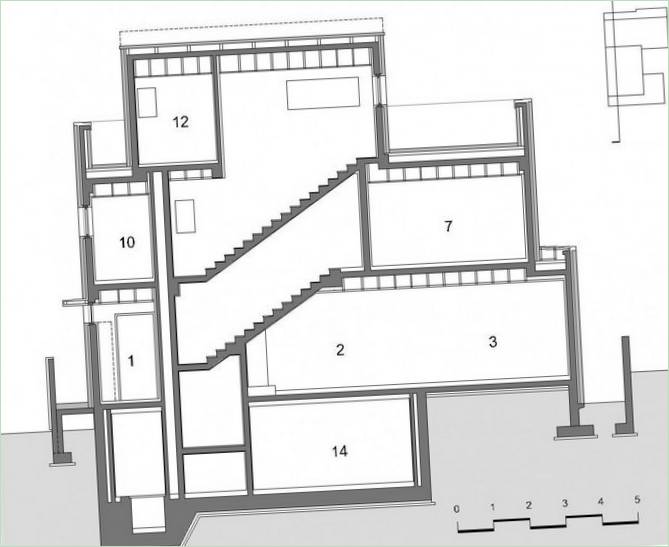 Plan en briques rouges d'une résidence privée