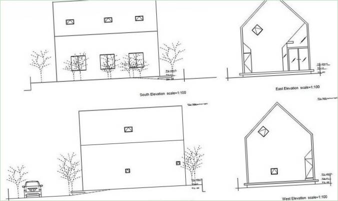 Plans d'étage d'une maison privée dans la Maison H