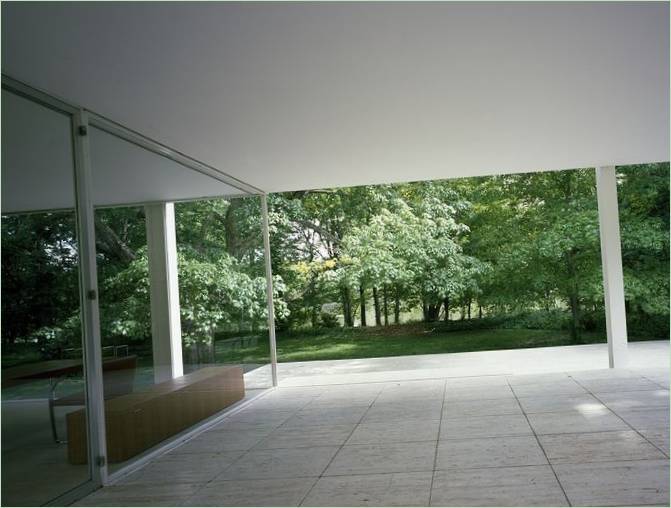 La terrasse de la maison Fransworth