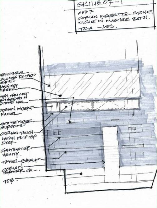 Plan d'étage du luxueux penthouse de la 73e rue aux États-Unis