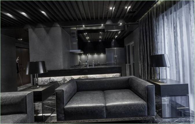 Salon de luxe Home in Black Serenity