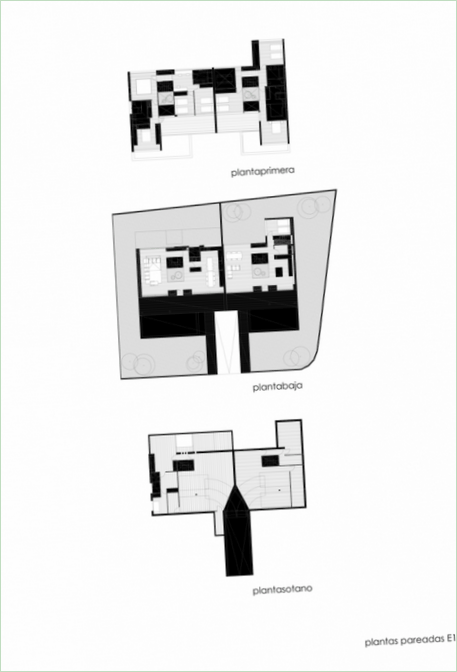 Plans d'étage des maisons jumelles