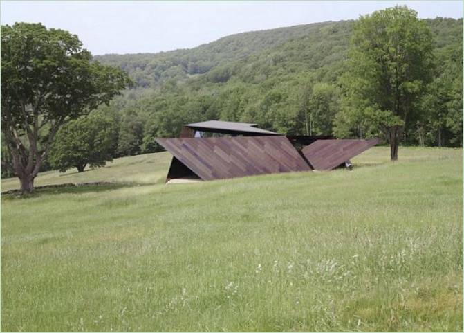 La conception d'une maison sculpturale inhabituelle